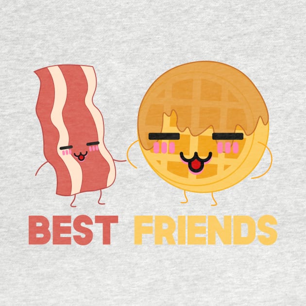 Bacon and Waffles Best Friends Matching Couple by SusurrationStudio
